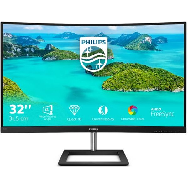 Philips E Line 325E1C/00 Monitor PC 80 Cm (31.5") 2560 X 1440 Pixel Quad HD LCD Nero-image