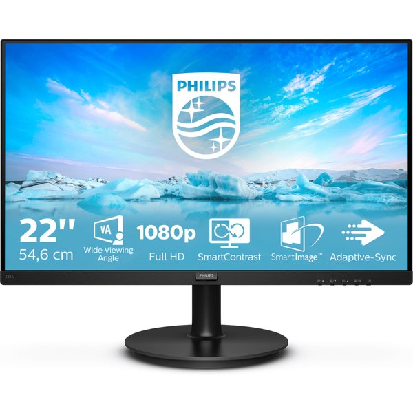Philips V Line 221V8/00 Monitor PC 54,6 Cm (21.5") 1920 X 1080 Pixel Full HD LED Nero-image