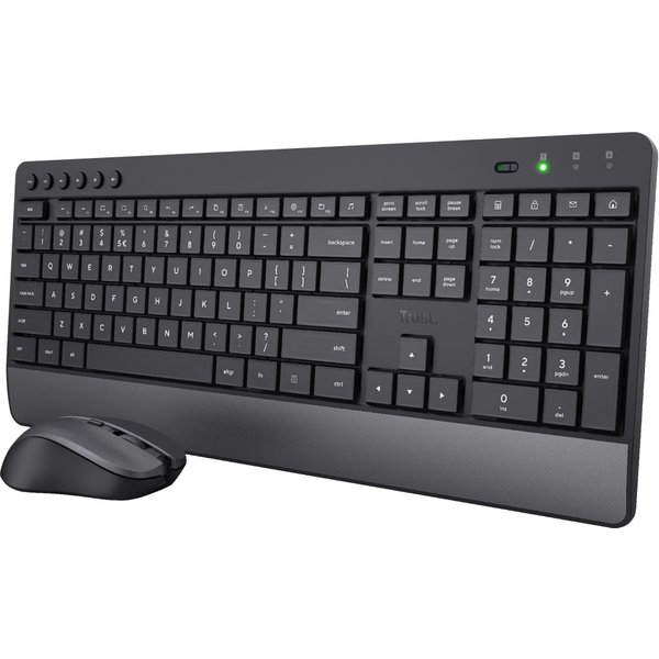 Trust Trezo Tastiera Mouse Incluso Universale RF Wireless Qwerty Italiano Nero-image