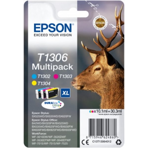 Epson Stag Multipack 3 Colori Durabrite Ultra Cervo T1306-image