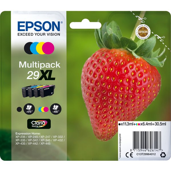 Epson Strawberry Multipack 4-Colours 29XL Claria Home Ink-image