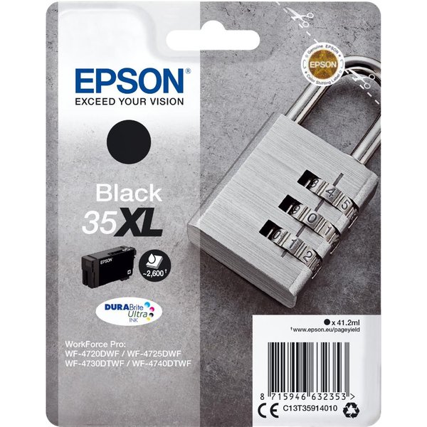 Epson Padlock Inchiostro Nero Singolo Durabrite Ultra Lucchetto 35XL-image