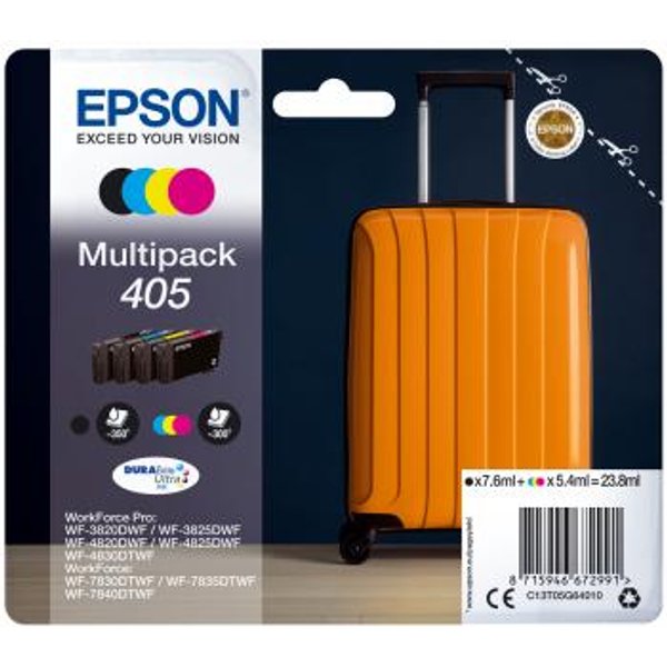 Epson 405 Valigia Multipack Cartuccia D'inchiostro 4 Colori (Bk/C/M/Y)-image