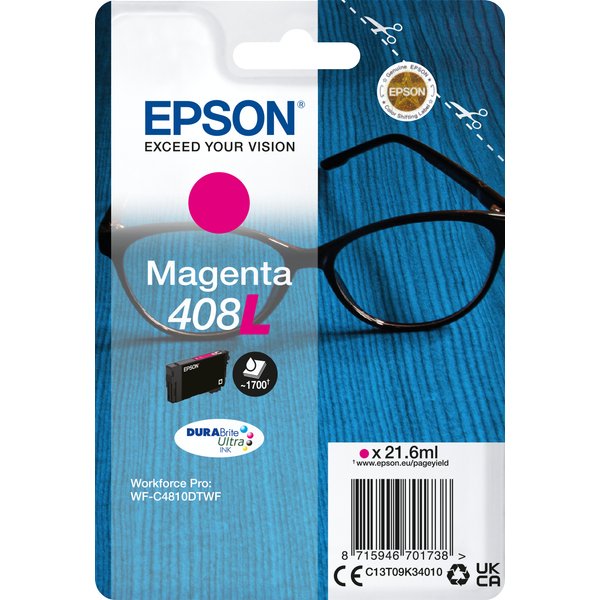 Epson Inchiostro Magenta Singolo Durabrite Ultra Occhiali 408L-image