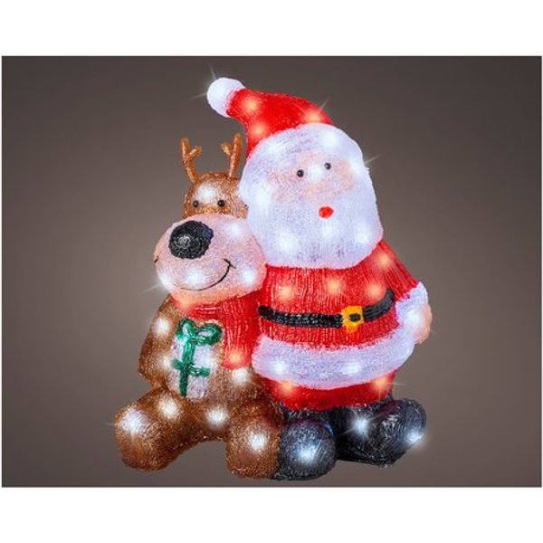 Decoro Kaemingk 491268 Lumineo Babbo Natale E Renna-image
