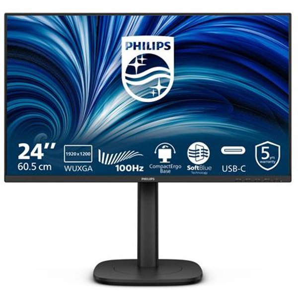 Philips Serie 3000 24B2N3200D/00 Monitor PC 61,2 Cm (24.1") 1920 X 1200 Pixel Wuxga LCD Nero-image