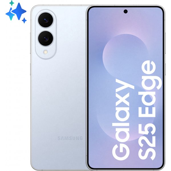 Samsung Galaxy S25 Edge, Smartphone Ai, Display 6.7'' Qhd+ Dynamic Amoled 2X, Fotocamera 200MP, RAM 12GB, 256GB, 3.900 Mah, Titanium Icyblue-image