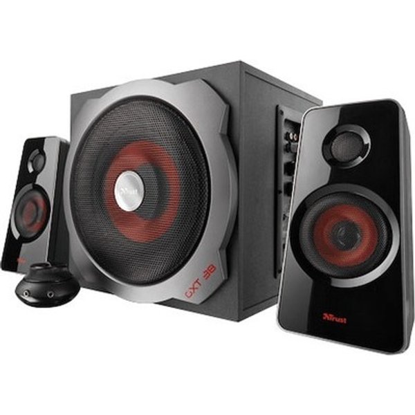 Casse Per PC Trust Tytan 60W Rosso 2.1-image