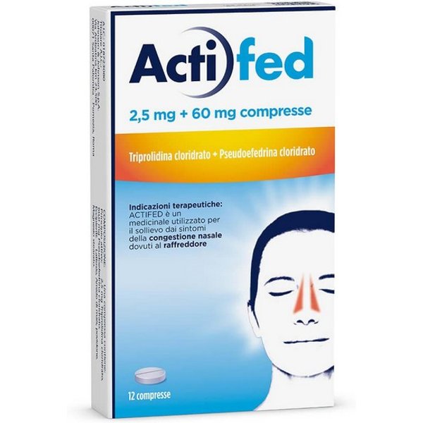 Actifed 2,5 Mg Da 12 Compresse Per Congestione Nasale-image