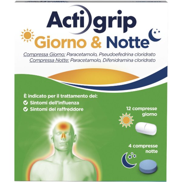 Actigrip Di Giorno E Di Notte 12+4 Compresse-image