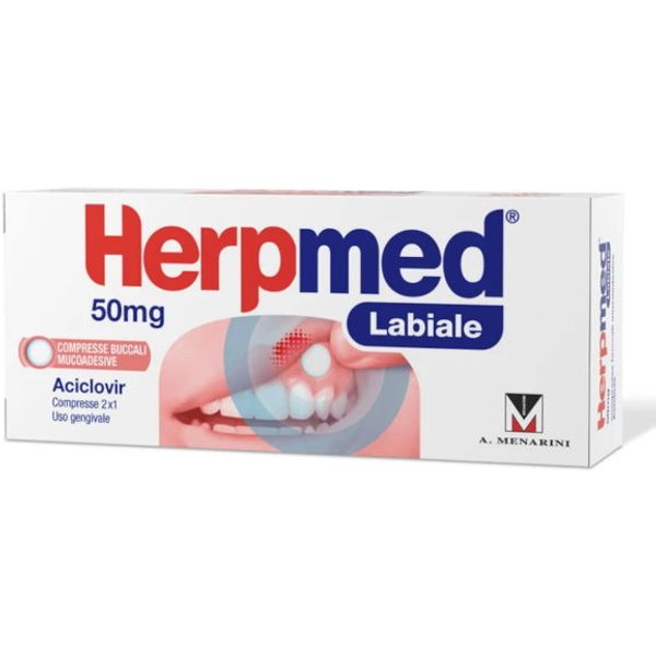 Herpmed Aciclovir 2 Compresse Buccali Per Herpes Labiale-image