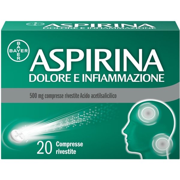 Aspirina 500 Mg 20 Compresse Per Dolore E Infiammazione-image
