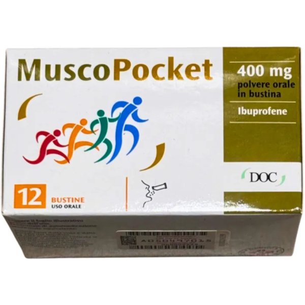 Muscopocket Ibuprofene 400Mg Da 12 Bustine-image