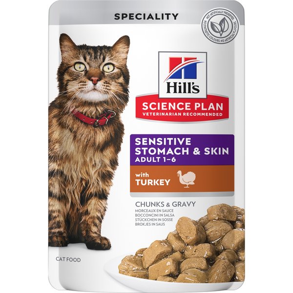 Hill's Feline Adult Sensitive Stomach&Skin Tacchino Busta 85 Gr-image