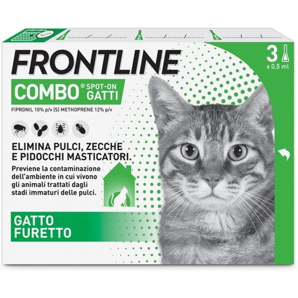Frontline Combo Antiparassitario Spot On Per Gatti E Furetti 3 Pipette 0.5Ml-image