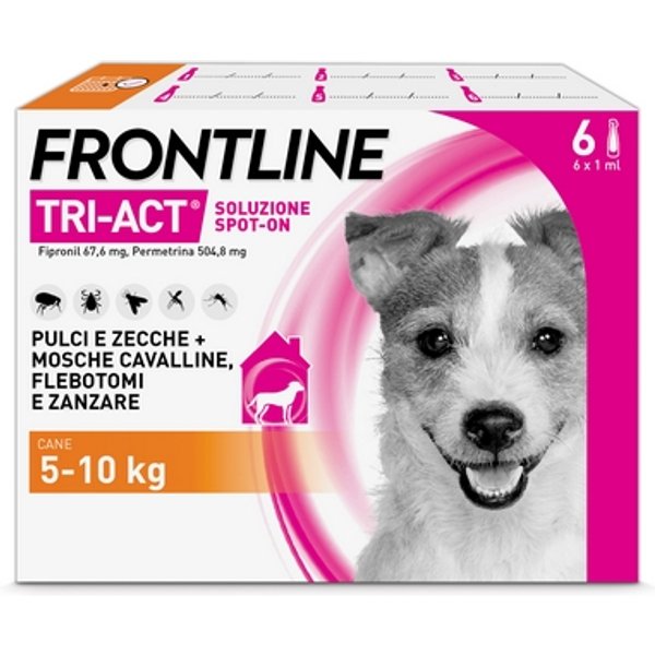 Tri-Act 6 Pipette Antiparassitario Cani E Cuccioli S 5-10Kg-image