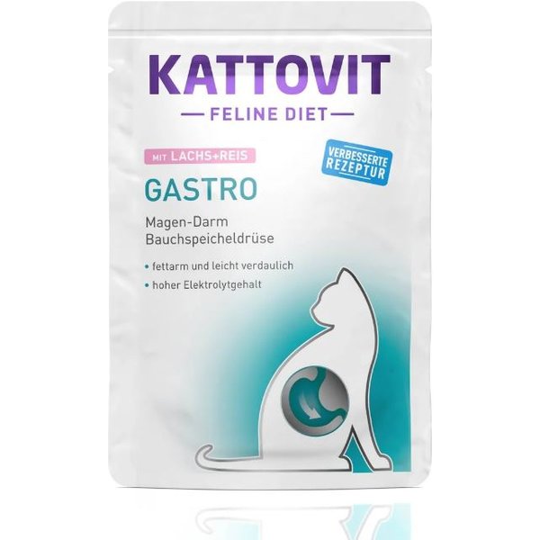 Kattovit Gatto Diet Gastro Salmone & Riso Busta 85 Gr-image