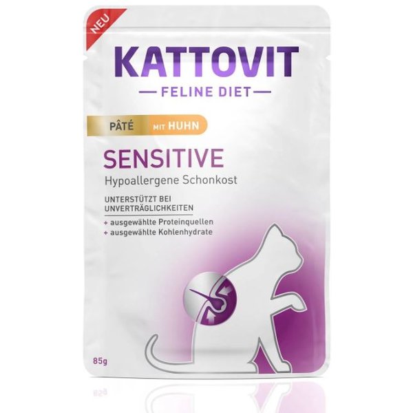 Kattovit Gatto Diet Sensitive Pate' Pollo Busta 85 Gr-image