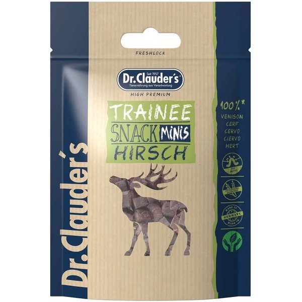Dr. Clauder's Cane/Gatto Snack Trainee Mini Cubetti Cervo 50 Gr-image