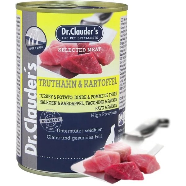 Dr. Clauder's Cane Selected Meat Adulto Tacchino & Patate Lattina 400 Gr-image