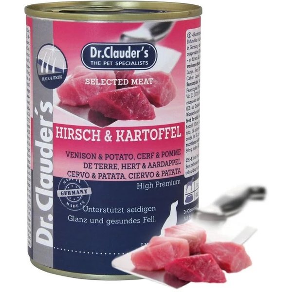Dr. Clauder's Cane Selected Meat Adulto Cervo & Patate Lattina 400 Gr-image