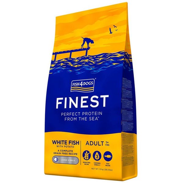 FISH4DOGS Cane Finest Adulto Pesce Bianco Large 12 Kg-image