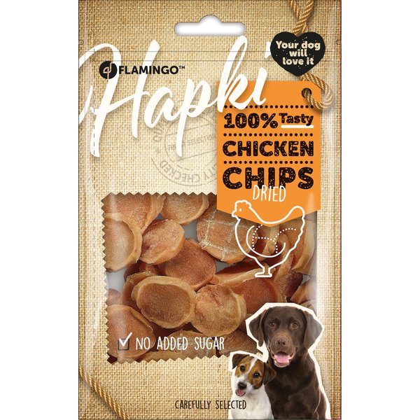 Flamingo Cane Snack "Hapki" Chips Pollo 85 Gr-image