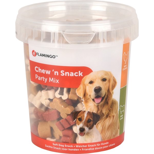 Flamingo Cane Snack Chew'n Biscotto Party Mix Pollo & Agnello 500 Gr-image