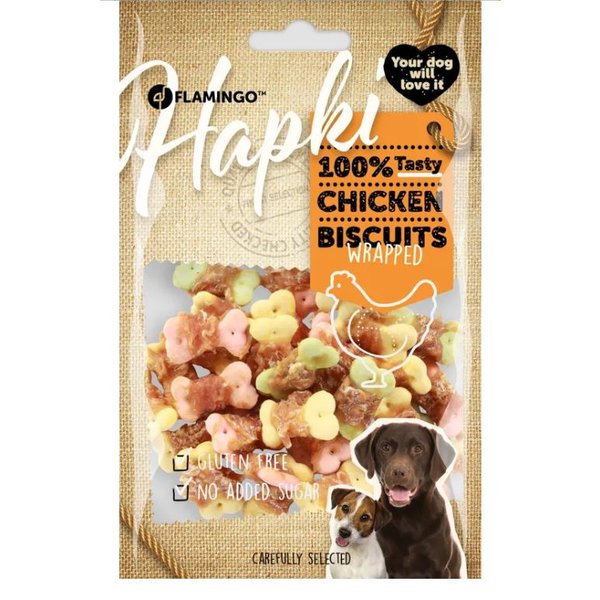 Flamingo Cane Snack "Hapki" Biscottini Con Pollo 85 Gr-image