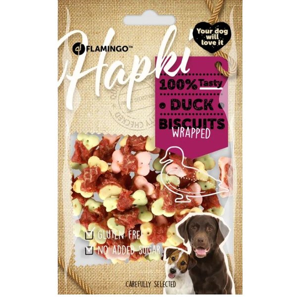 Flamingo Cane Snack "Hapki" Biscottini Con Anatra 85 Gr-image