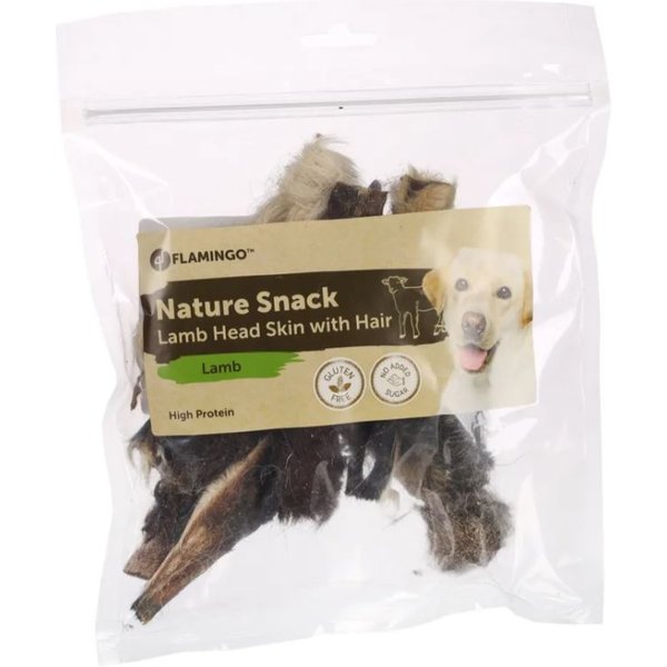 Flamingo Cane Snack Nature Pelle DI Testa DI Pecora CON Pelo 200 GR-image