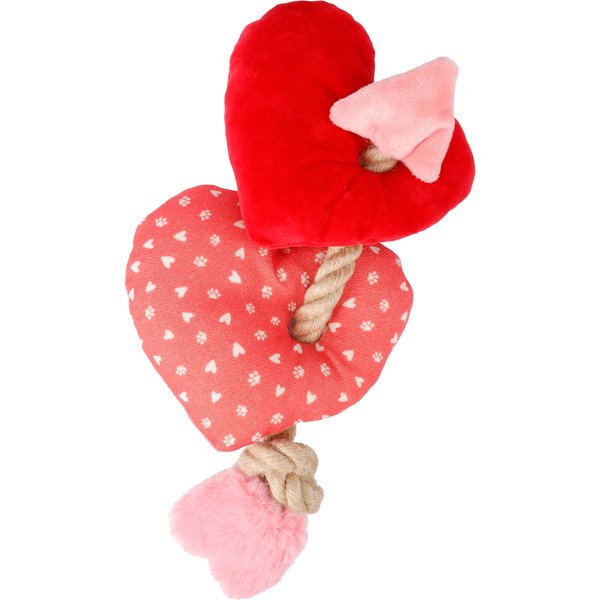 Flamingo Cane Gioco In Peluche "Lieve" Cuore Con Corda 28X14X13 Cm-image
