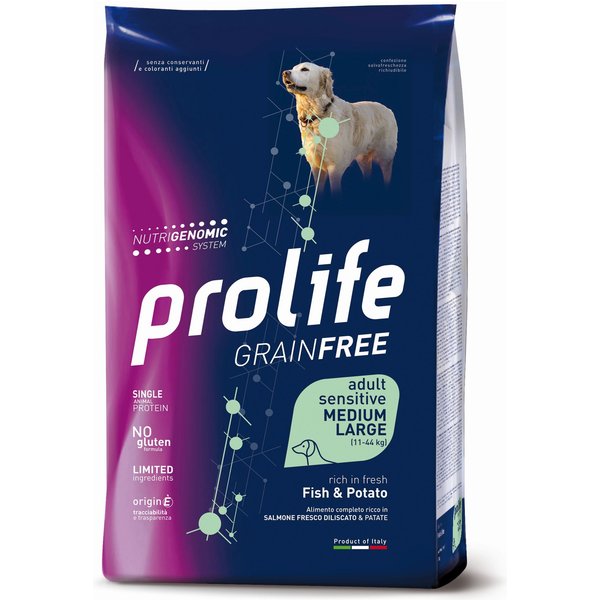 Prolife DOG GF AD FISH&POT10KG-image