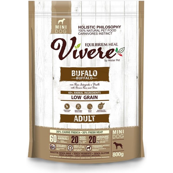 Vivere Cane Adulto Mini Bufalo, Riso Integrale & Piselli 3 KG-image
