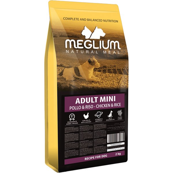 Meglium Cane Adulto Mini Pollo & Riso 2 KG-image