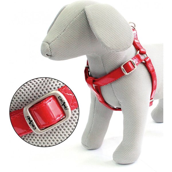 Pettorina Similpelle Glossy Regolabile 50-70 Cmx20Mm Rossa-image