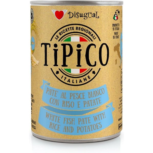 Disugual Cane Tipico Adulto Pesce Bianco, Riso & Patate Lattina 400 GR-image