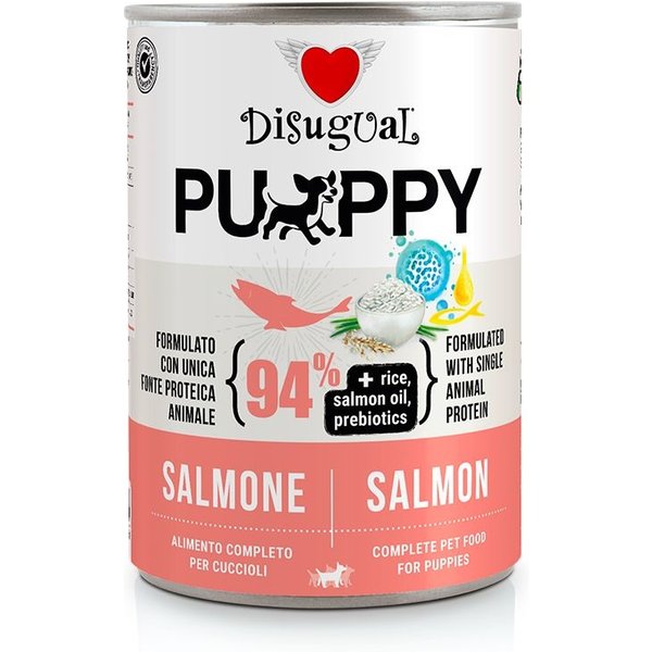 Disugual Cane Puppy Monoproteico Salmone Lattina 400 GR-image