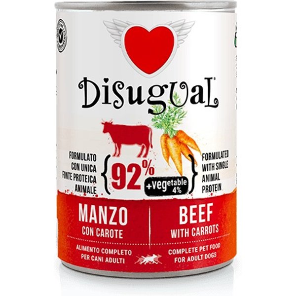 Disugual Cane Vegetable Adulto Manzo & Carote Lattina 400 Gr-image