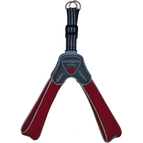 Coralpina Cane Pettorina 5TORRI Tg. "8" 60-70 Cm Rosso Vino-image
