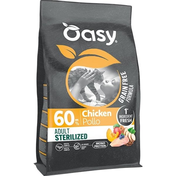 Oasy Gatto Grain Free Formula Adulto Sterilizzato Pollo 1,5 KG-image