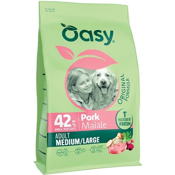 Oasy DRY DOG AD M/L Maiale 2KG-image