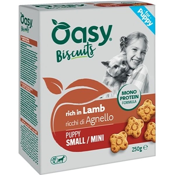 Oasy Cane Snack Biscuits Monoprotein Puppy Small&Mini Agnello 250 GR-image