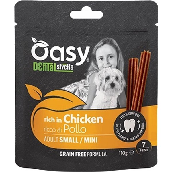Oasy Cane Snack Dental Stycks Adulto Small&Mini Pollo Cf. (7 Pz) 110 GR-image