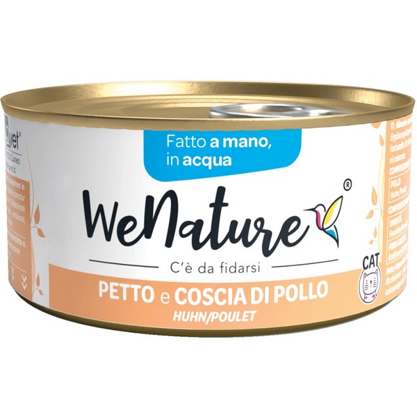 Wenature Gatto Lattina In Acqua Di Cottura Adulto Petto Di Pollo & Coscia Di Pollo 85 Gr-image