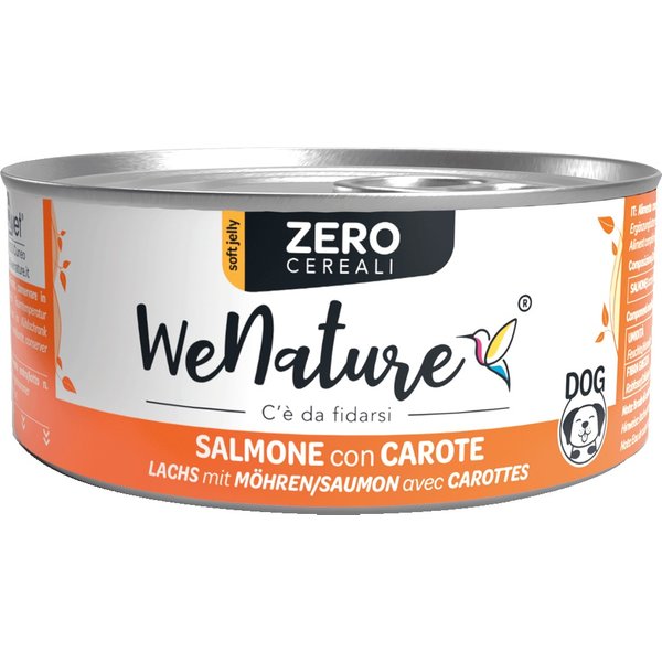 Wenature Cane Zero Cereali Lattina In Jelly Adulto Salmone & Carote 150 Gr-image
