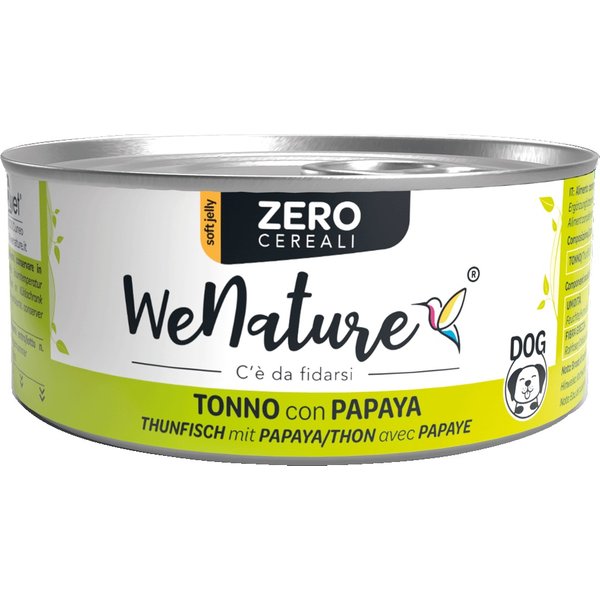 Wenature Cane Zero Cereali Lattina In Jelly Adulto Tonno & Papaya 150 Gr-image