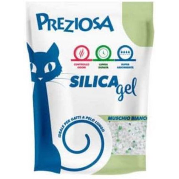 Preziosa Gatto Lettiera Igienica Silica Gel Muschio Bianco 6,5 Kg-image