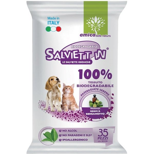 Salviett In Salviette Igieniche Biodegradabili Cf. (35 Pz) Neem & Bergamotto-image