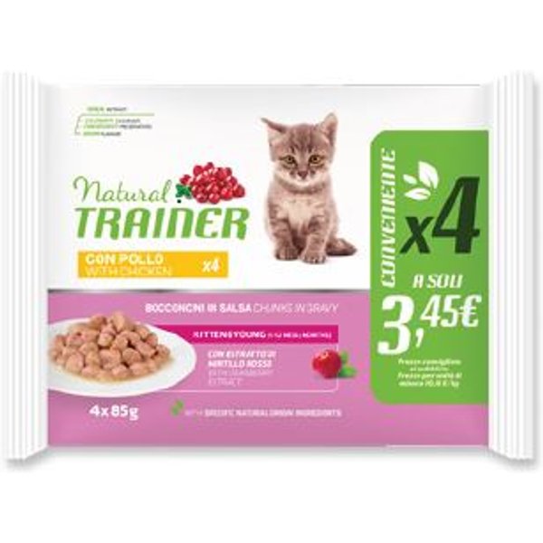 Trainer Gatto Natural Kitten&Young Pollo Flowpack Cf. (4X85) GR-image